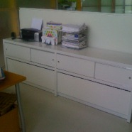 WHITE LACQUER FILE CAB