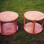 ROUND OAK END TABLES
