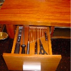MAHOGANY KITCHEN CUTLERY