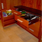 MAHOGANY KITCHEN DRAWERS