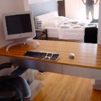ZEBRA AND STAINLESS DESK