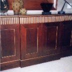 MAHOGANY AND GOLD SIDEBOARD