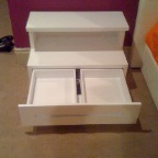 WHITE LACQUER NITESTAND OPEN