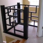 the new mahogany top railing after  